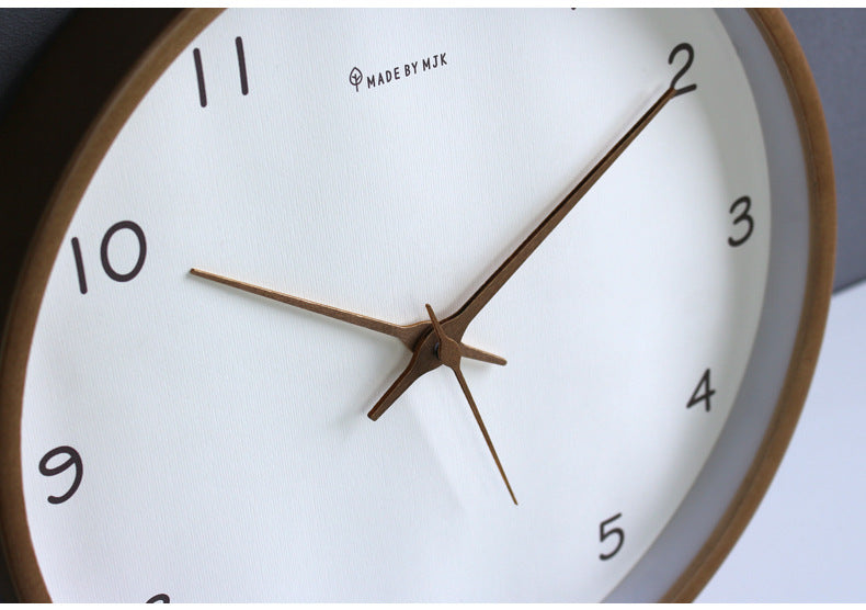 AuroraWood Analogue Wall Clock in Solid Wood for Home Decor | Lersk