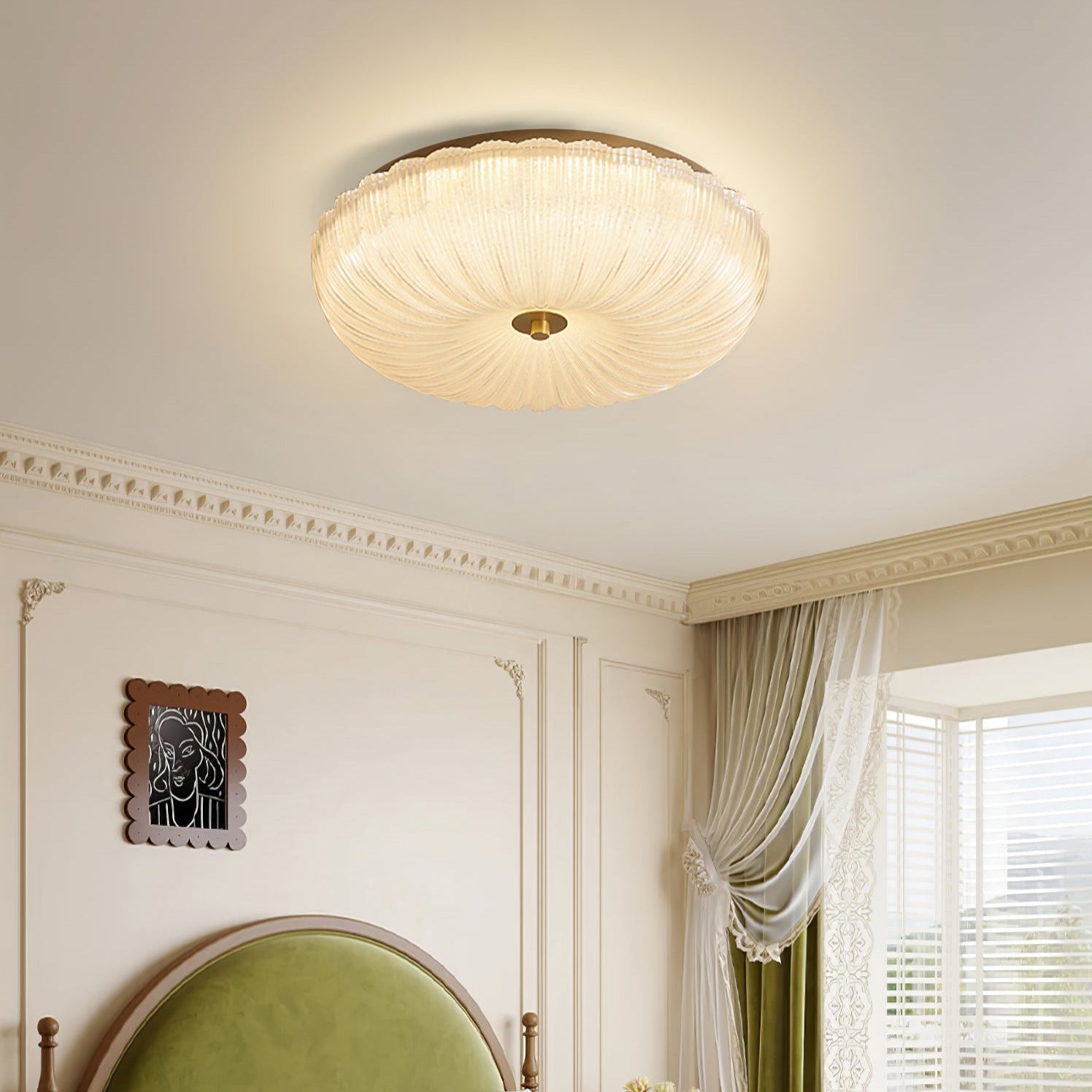 Nyra Ripple glasloftlampe | Slank moderne glød | Lersk