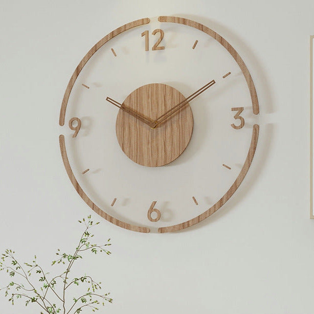 Virelo Echt Holz Wanduhr Leise 35 cm Wohnkultur | Lersk