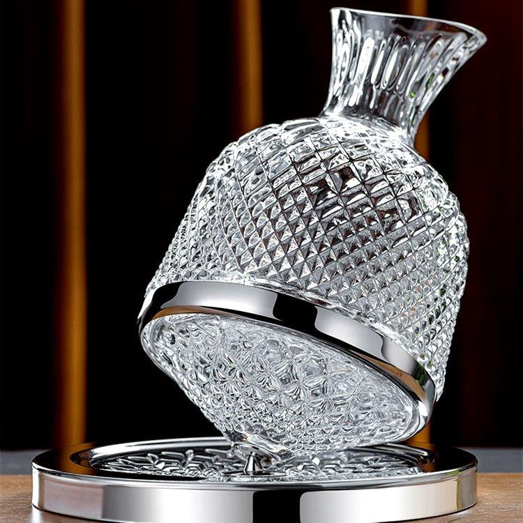 Decanter per vino in cristallo soffiato a mano Aurelia con rotazione a 360 gradi | Lersk