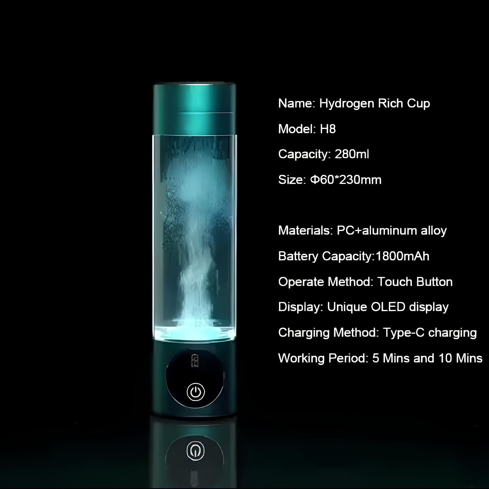 NovaHydro 5000ppb Hydrogen Ionizer Water Bottle Elite | Lersk