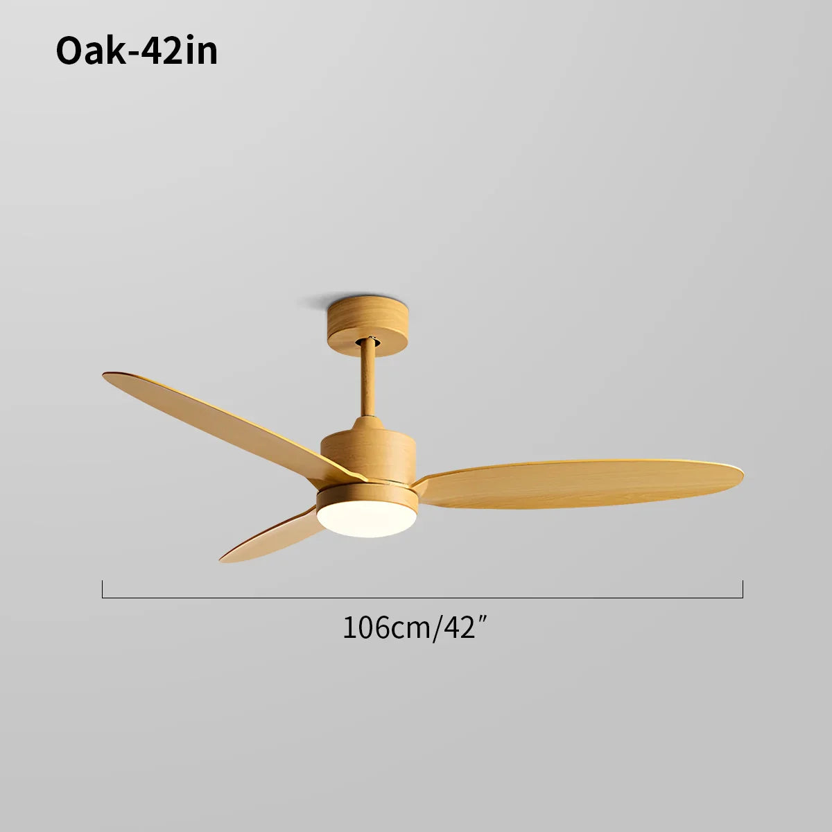 Ventilador de techo de 3 aspas con luz para dormitorio | Lersk