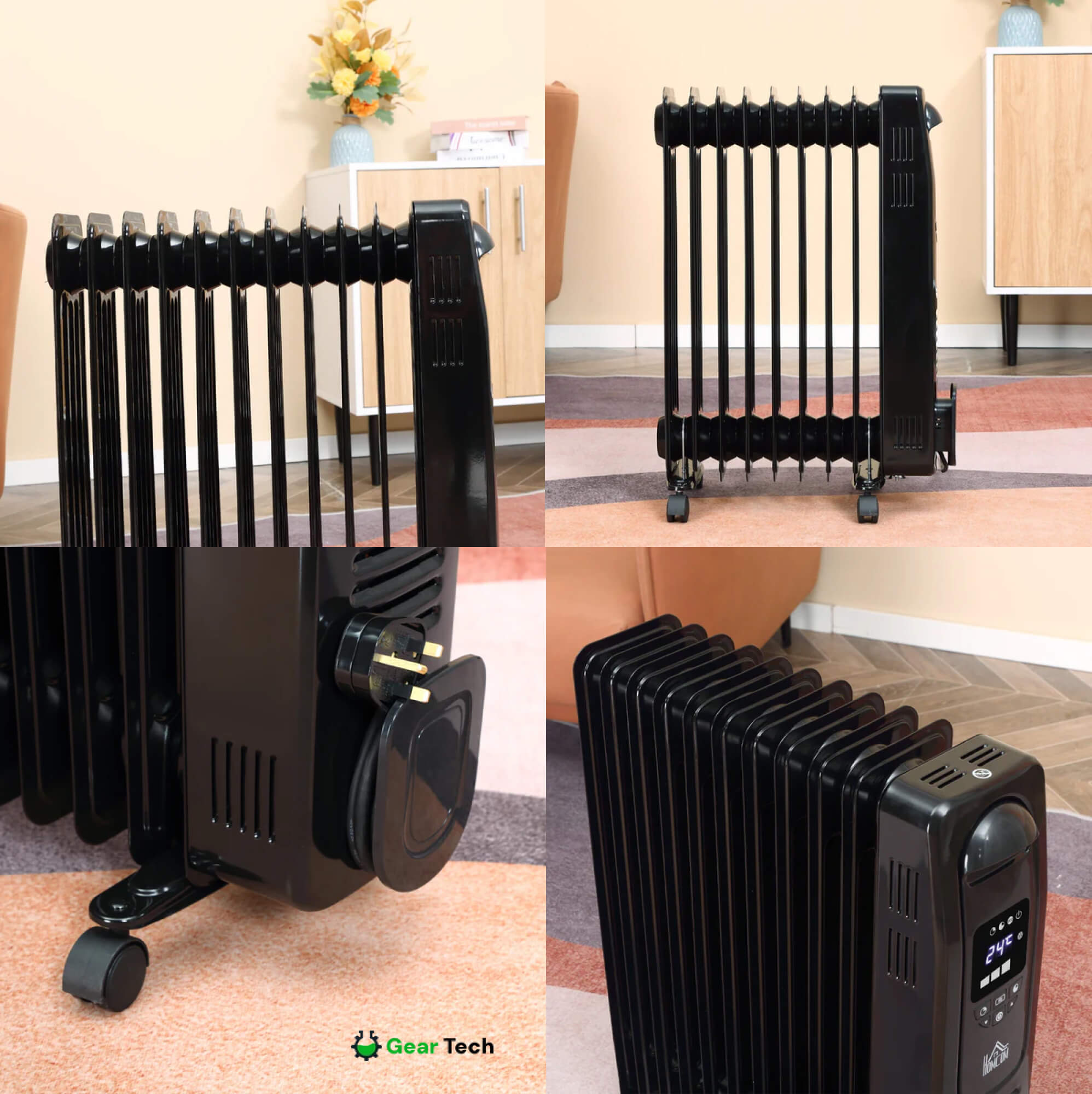 Thermi 2500W tragbarer Ölradiator mit Timer und Fernbedienung | Lersk