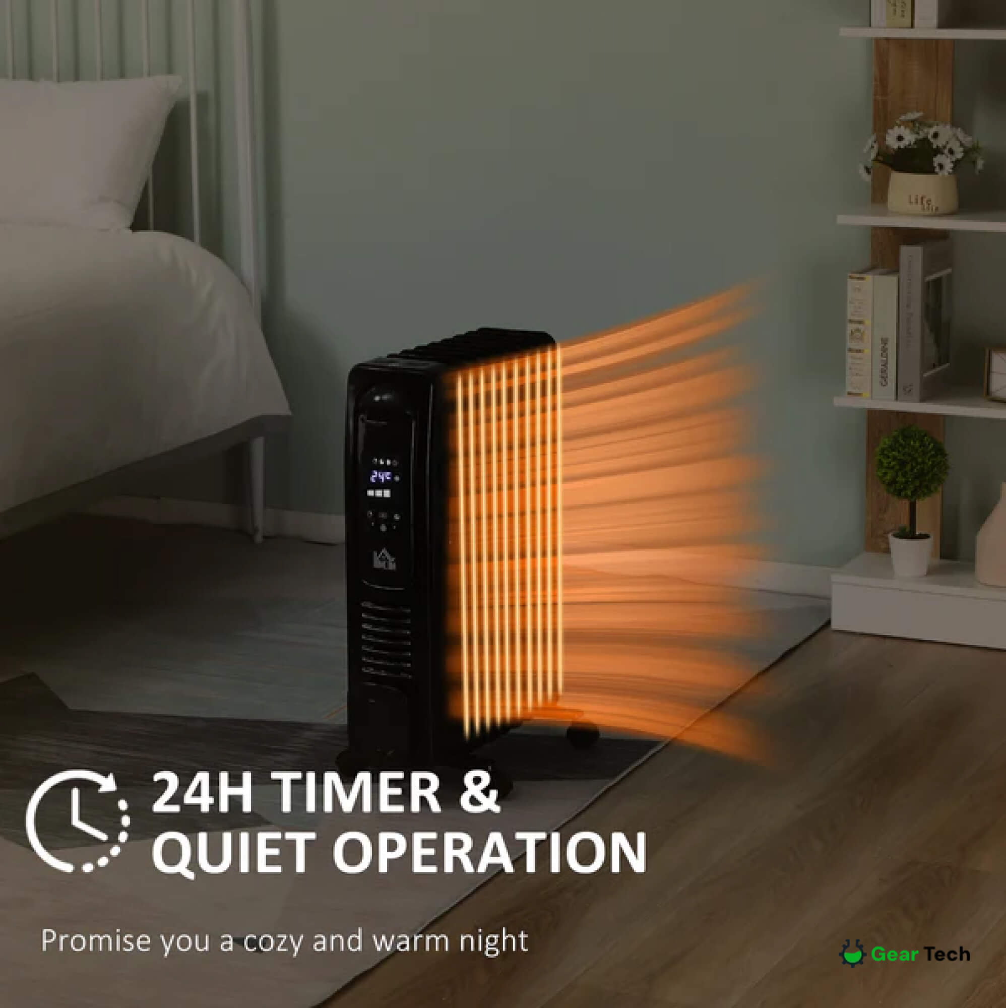 Thermi 2500W tragbarer Ölradiator mit Timer und Fernbedienung | Lersk