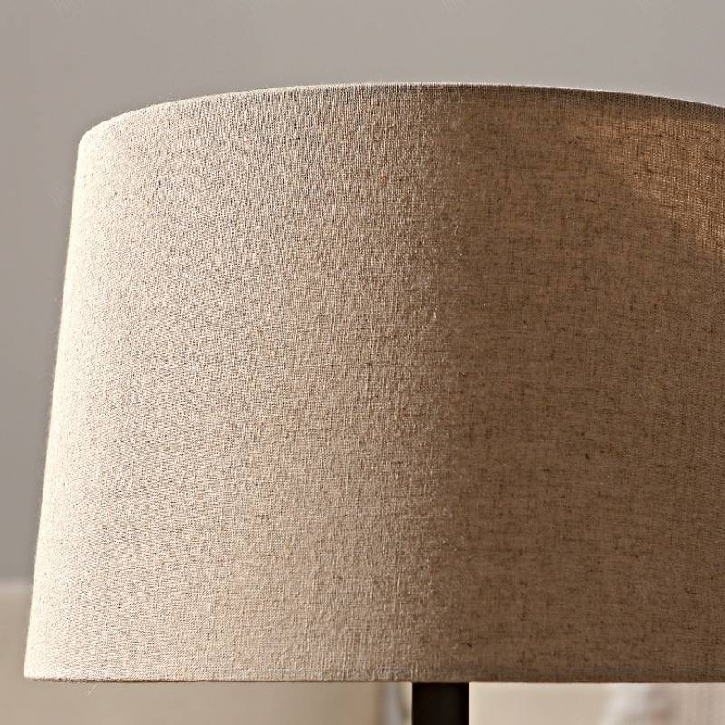 Keramická stolní lampa s lněným stínidlem pro teplé ambientní osvětlení obývacího pokoje | Lersk