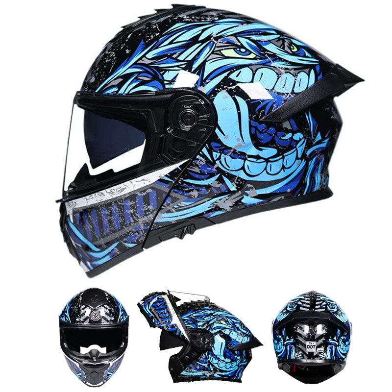 ORZ Dual-Lens Modular Helmet DOT ECE Approved For Riders | Lersk