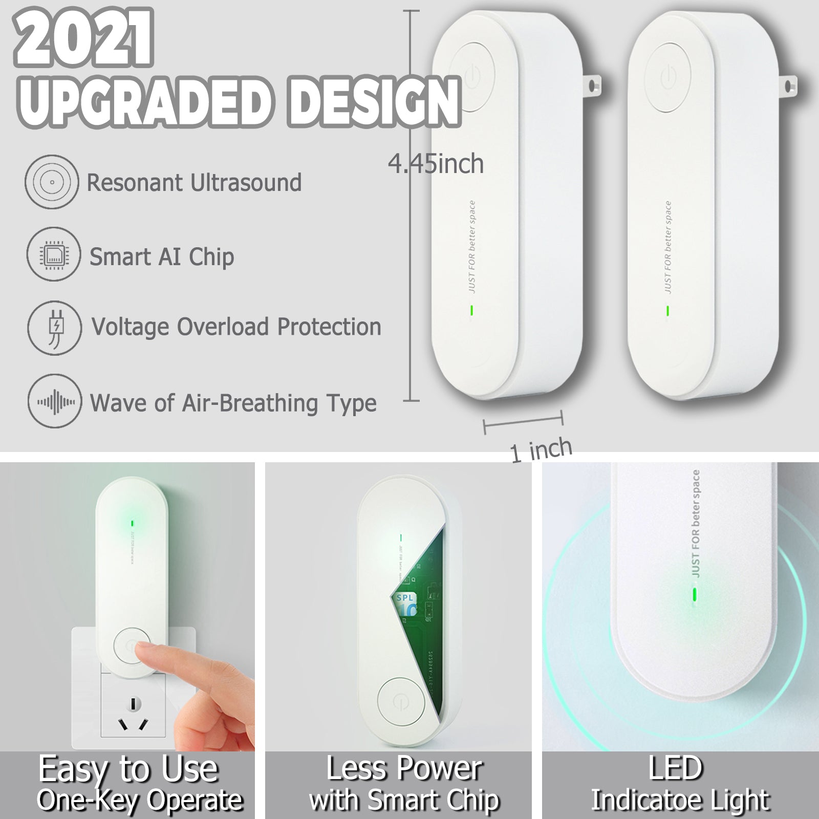 Twin Pack Ultrasonic Plug-In Mosquito Repellent Devices | Lersk