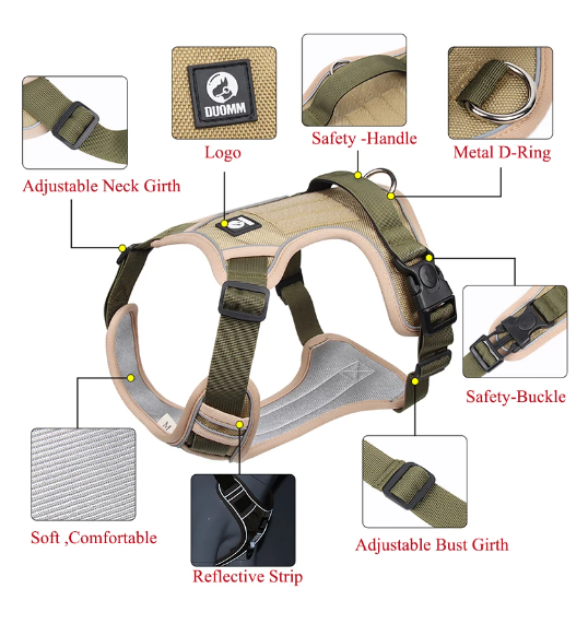 LumaStride Reflective No Pull Dog Harness Adjustable | Lersk