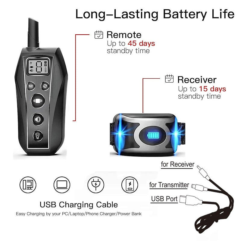 PawStride No Shock Training Collar with Long Range Remote | Lersk