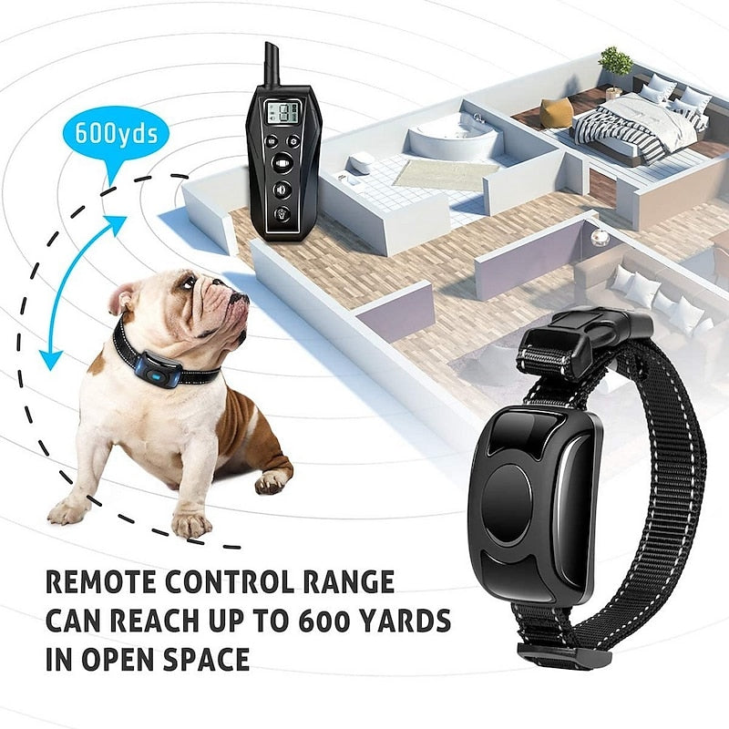 Collare per addestramento cani Pawfey senza scosse con telecomando per proprietari di cani a lunga distanza | Lersk