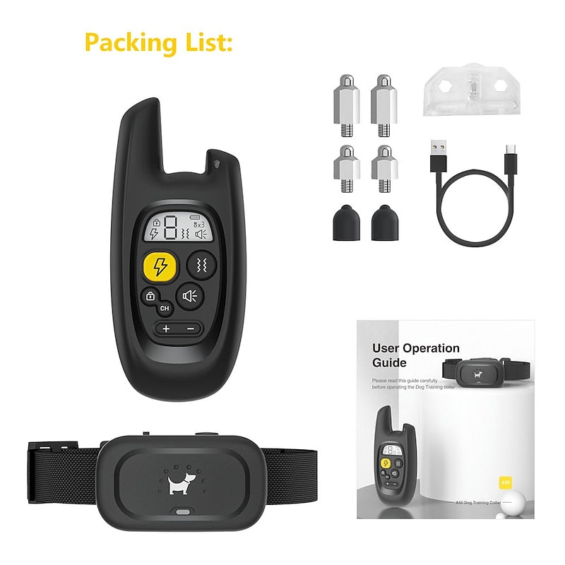 Pawfey Dog Training Collar Waterproof 500m Beep Vibration Shock For All Breeds | Lersk