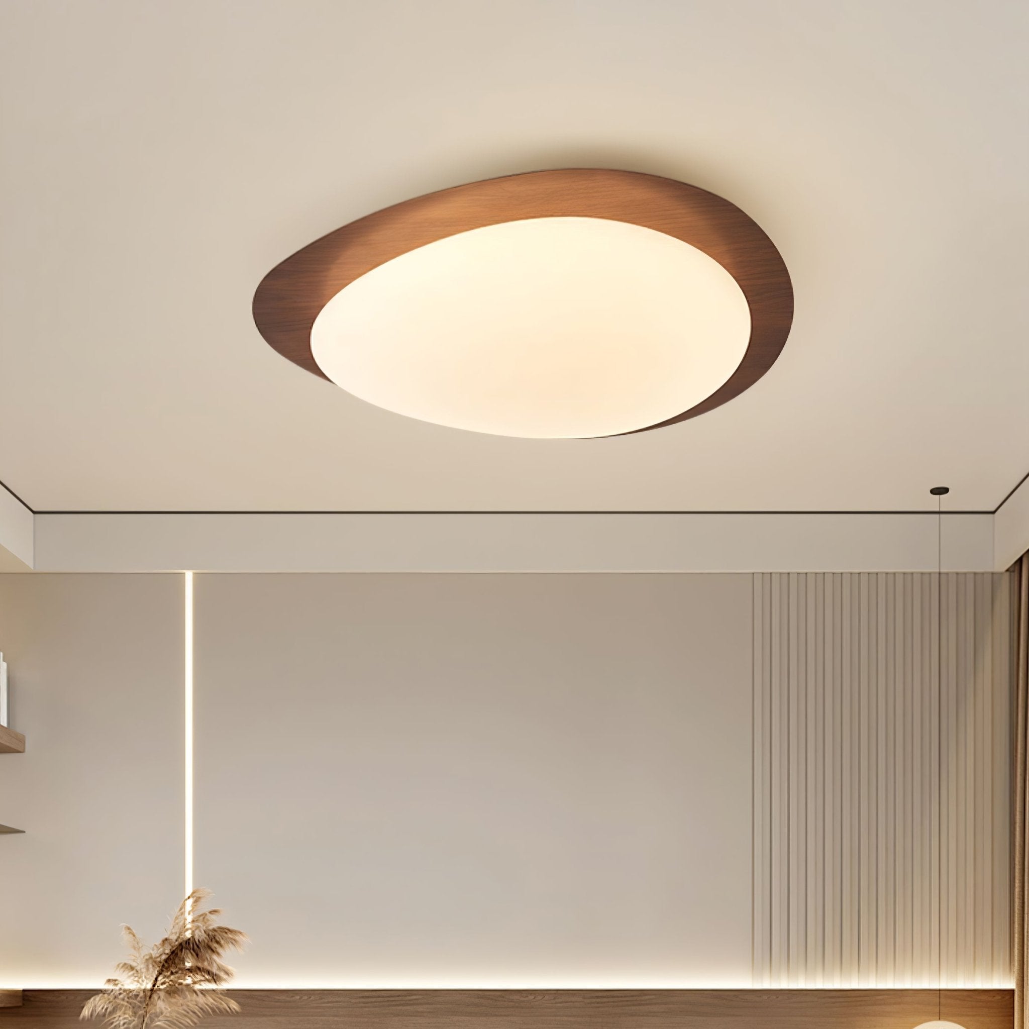 Luz de Teto NexaRipple Walnut Pebble com Brilho Quente | Lersk