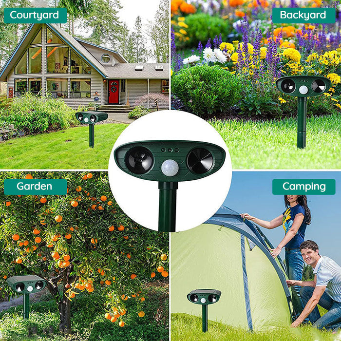 Raccoon Outdoor Ultrasonic Repeller, Solar Powered Animal Pest Control, Get Rid of Raccoons Within 48 Hours | Lersk