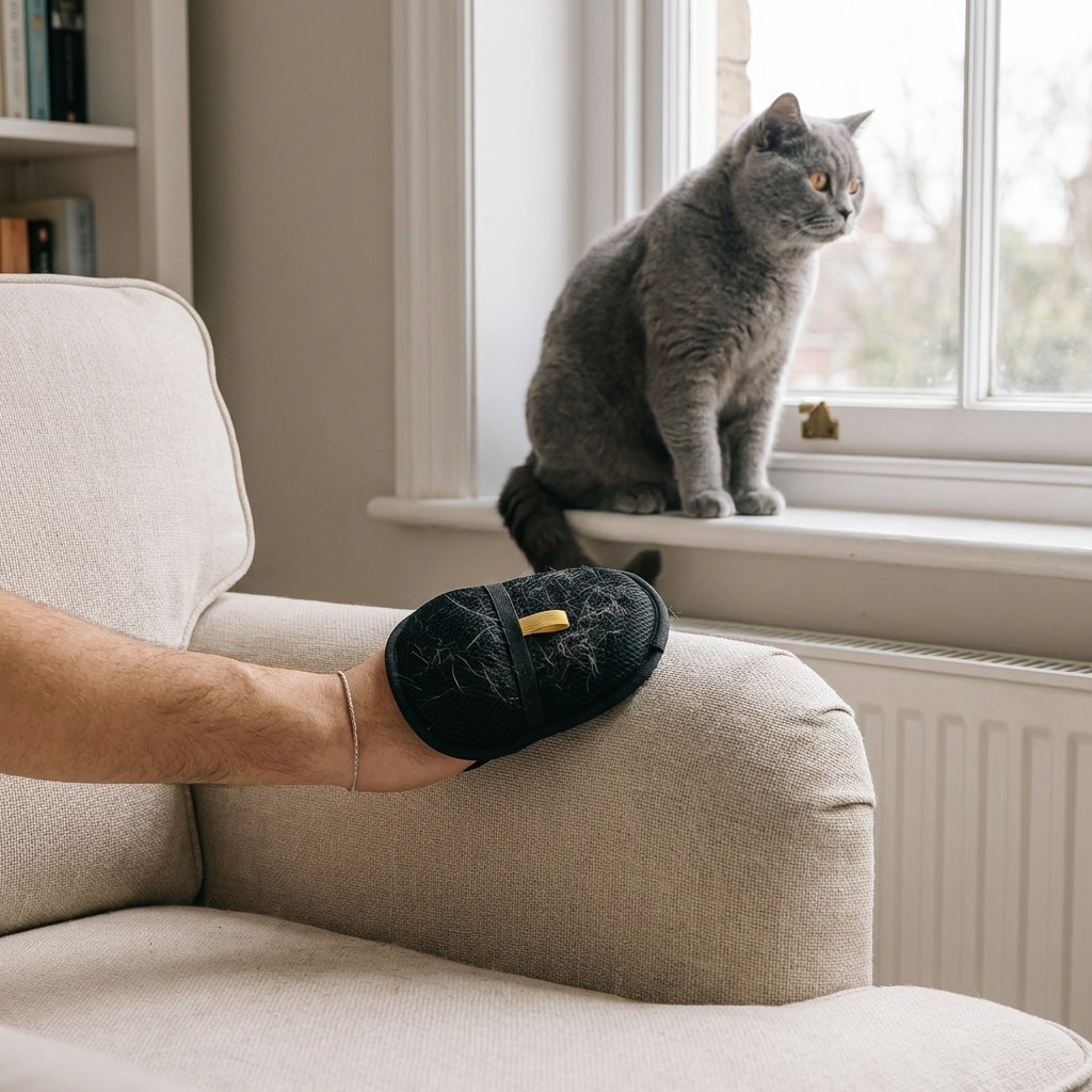 Handschuh zur Entfernung von Tierhaaren, wiederverwendbarer Netz-Mitt für Stoffoberflächen | Lersk