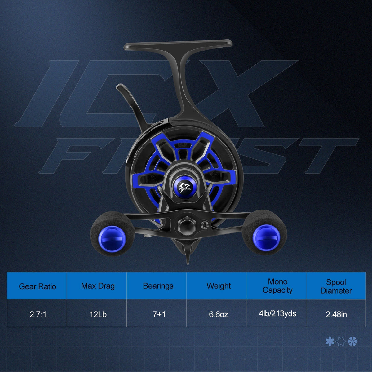 Piscifun ICX Frost Carbon Ice Fishing Reel, Magnetic Drop System,Large Spool Diameter