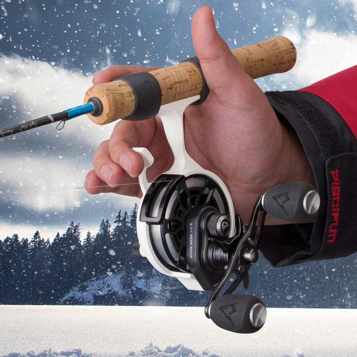Piscifun ICX Frost Carbon Ice Fishing Reel, Magnetic Drop System,Large Spool Diameter