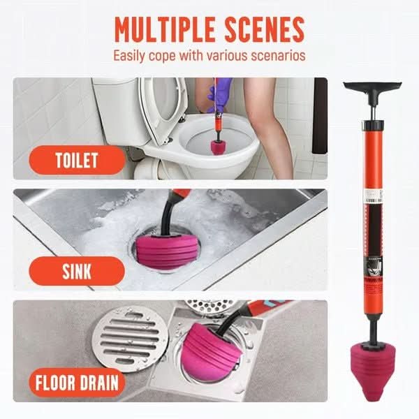 Déboucheur de toilettes haute pression PressMax pour un dégorgement rapide dans les salles de bains à usage domestique | Lersk