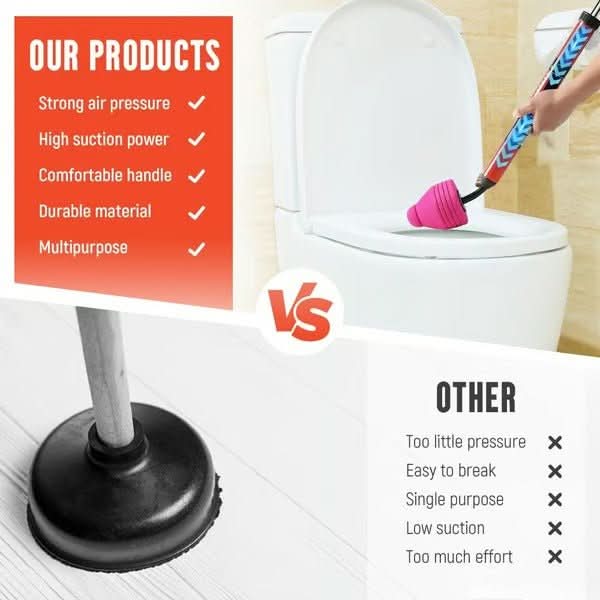 Déboucheur de toilettes haute pression PressMax pour un dégorgement rapide dans les salles de bains à usage domestique | Lersk