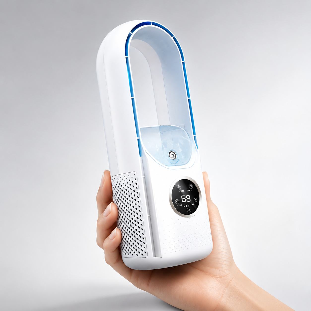 Přenosná klimatizace bez lopatek, tichý chladicí ventilátor | Lersk