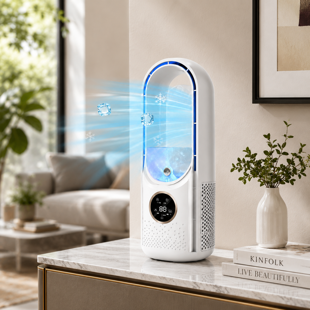 Portable Air Conditioner Mini Bladeless Plastic Cooling Fan | Lersk