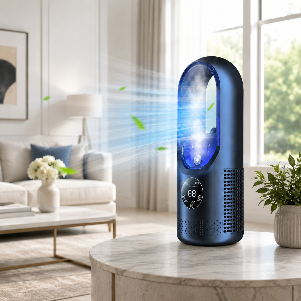 Portable Air Conditioner Mini Bladeless Plastic Cooling Fan | Lersk