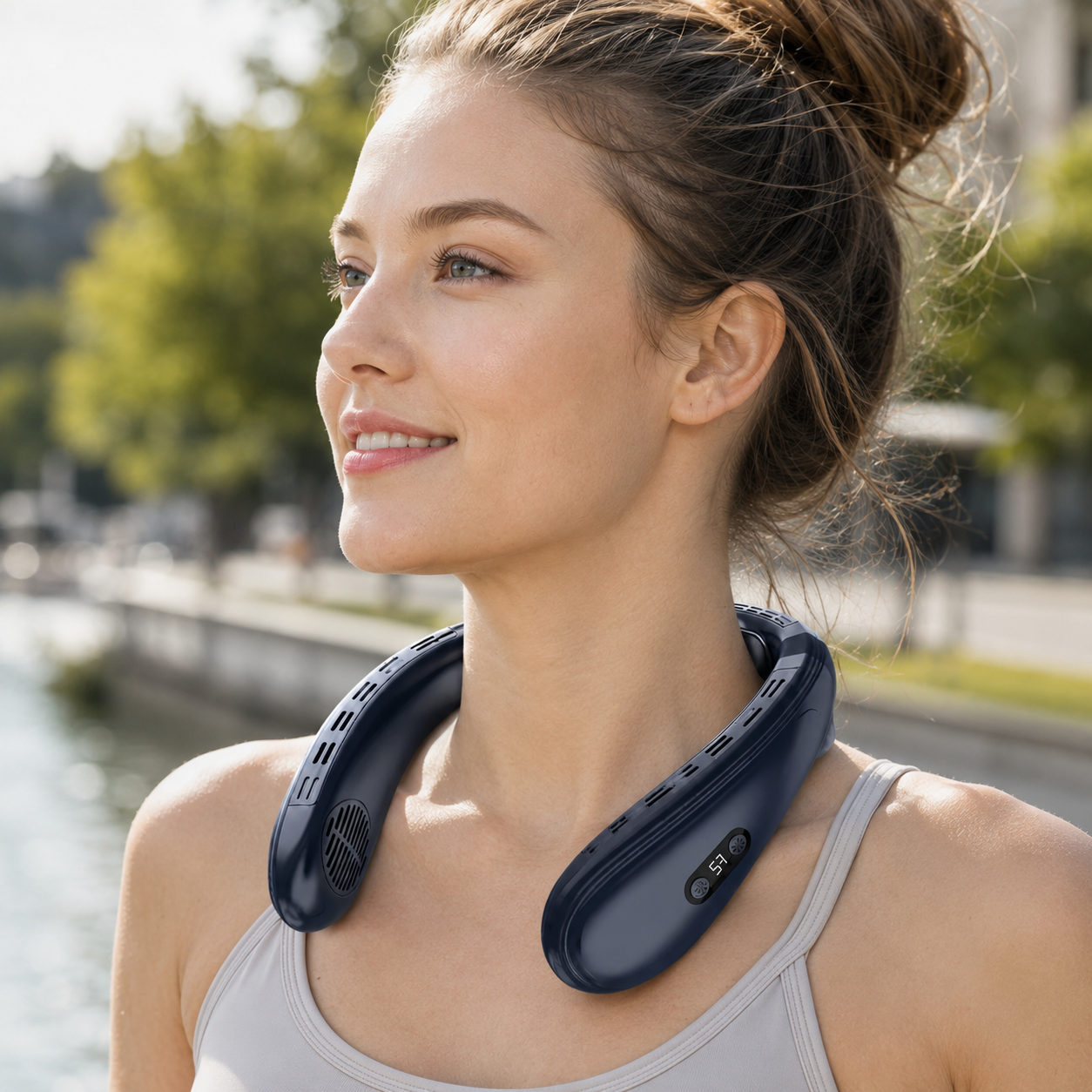 Portable Neck Fan Rechargeable Battery Clip-On Adjustable | Lersk