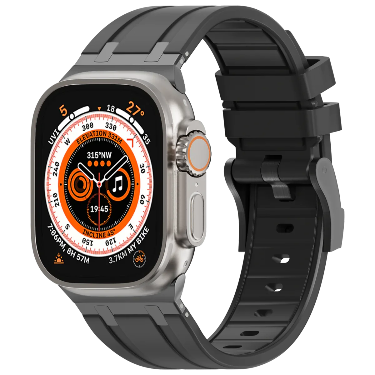 Deluxe Aurion kovová hlava silikonový řemínek pro Apple Watch | Lersk