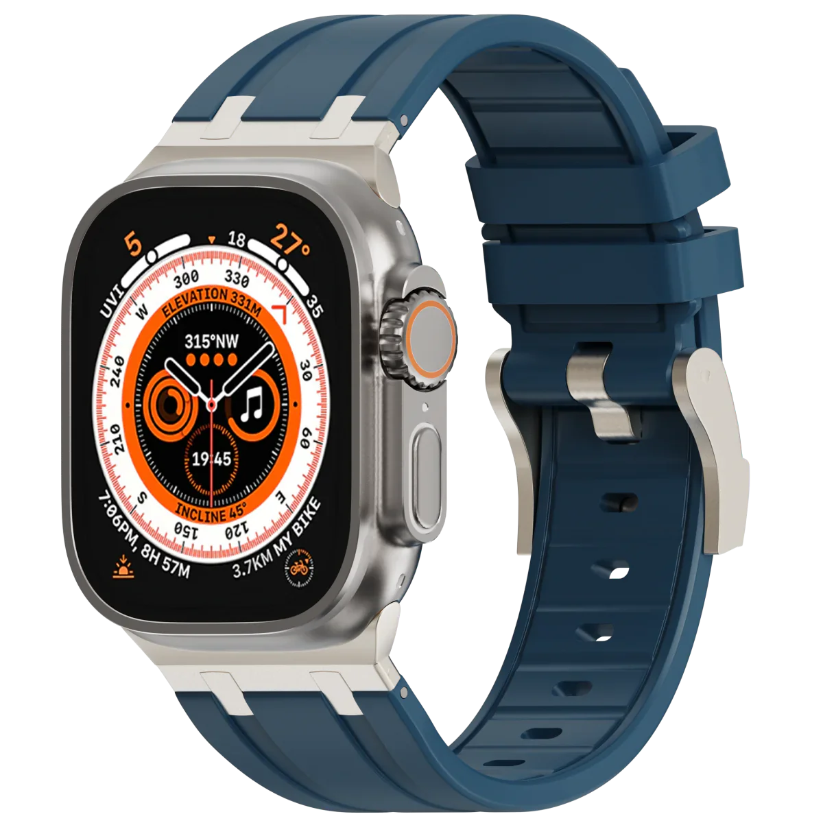 Deluxe Aurion kovová hlava silikonový řemínek pro Apple Watch | Lersk