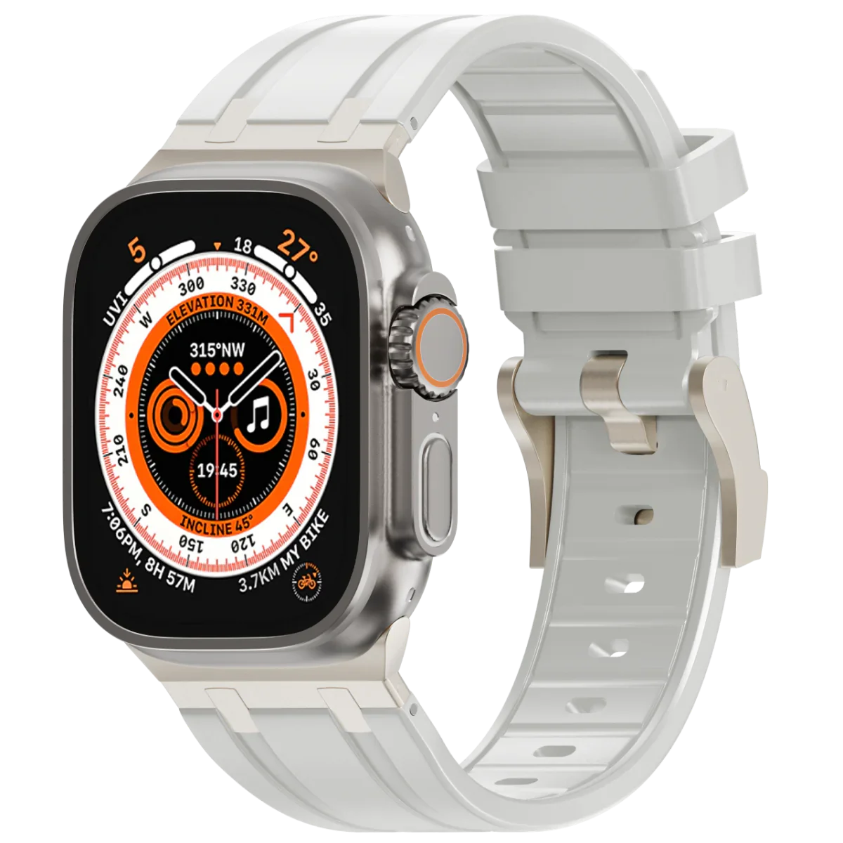 Deluxe Aurion kovová hlava silikonový řemínek pro Apple Watch | Lersk