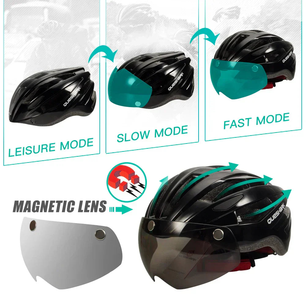 Casque de vélo unisexe léger Velora avec feu arrière LED | Lersk