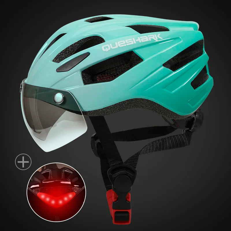 Casque de vélo unisexe léger Velora avec feu arrière LED | Lersk