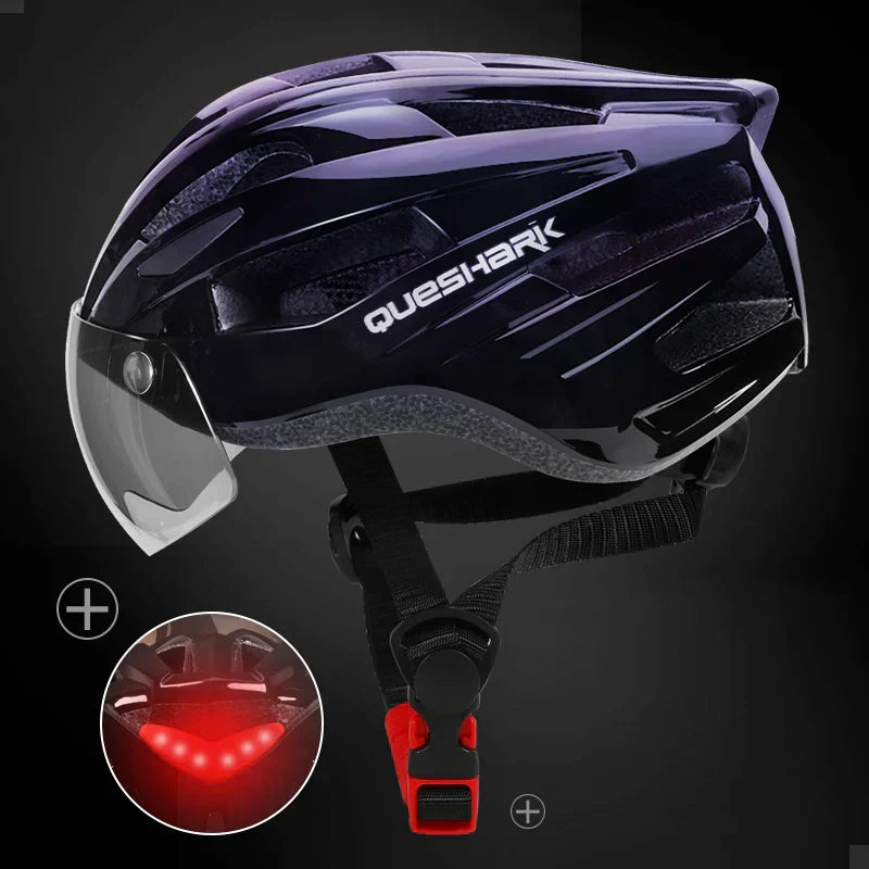 Casque de vélo unisexe léger Velora avec feu arrière LED | Lersk