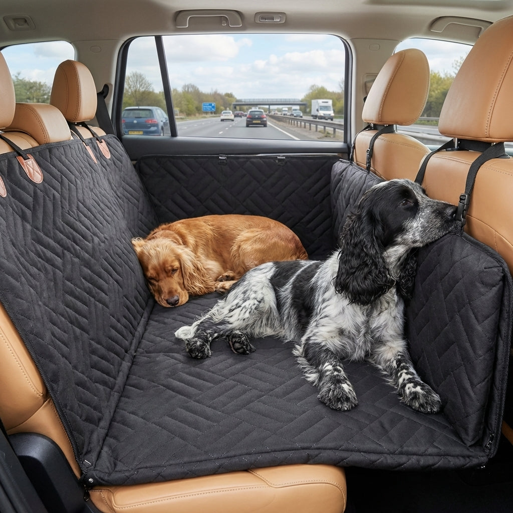 Prolongateur de siège auto matelassé pour chiens, étanche avec fond rigide et panneaux latéraux | Lersk