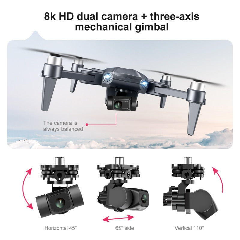RG106 Pro Drone 8K Dual Camera GPS Brushless Motors Pro | Lersk