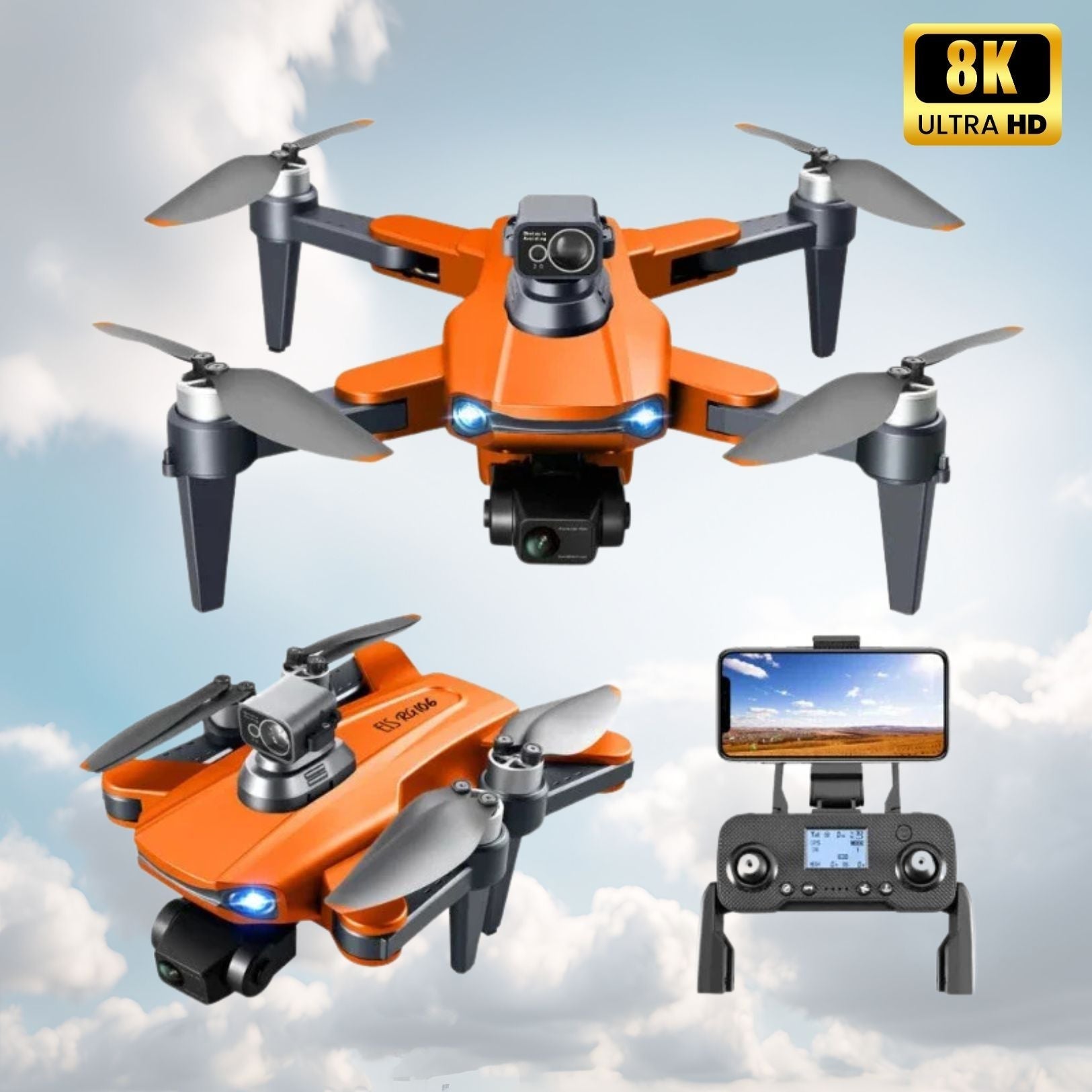 RG106 Pro Drone 8K Dual Camera GPS Brushless Motors Pro | Lersk