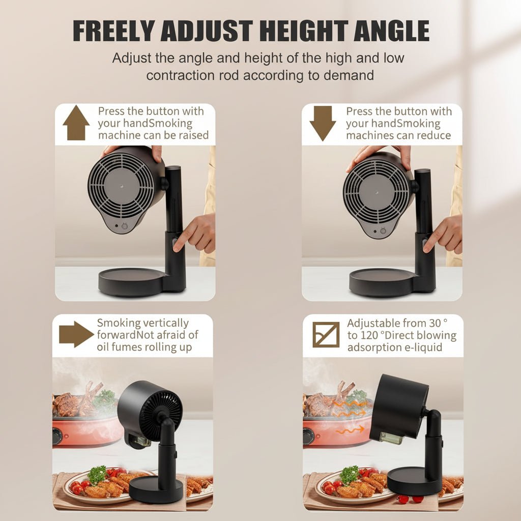 Portable Countertop Kitchen Range Hood Smoke Extractor Fan | Lersk