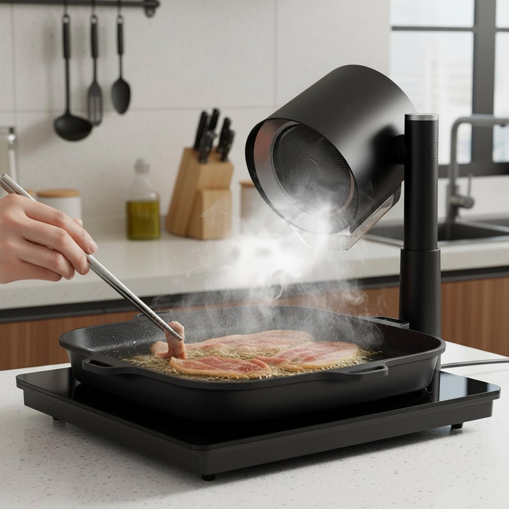 Portable Countertop Kitchen Range Hood Smoke Extractor Fan | Lersk