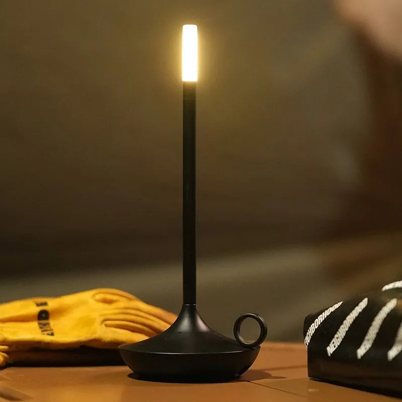 Genopladelig LumaCove Stearinlys-Stil LED Bordlampe Minimalistisk