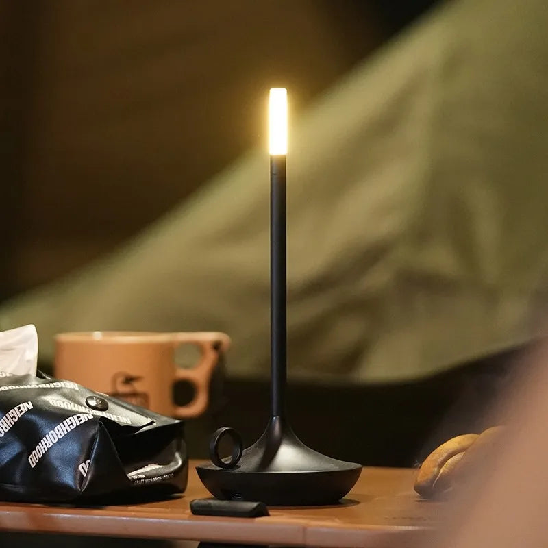 Genopladelig LumaCove Stearinlys-Stil LED Bordlampe Minimalistisk