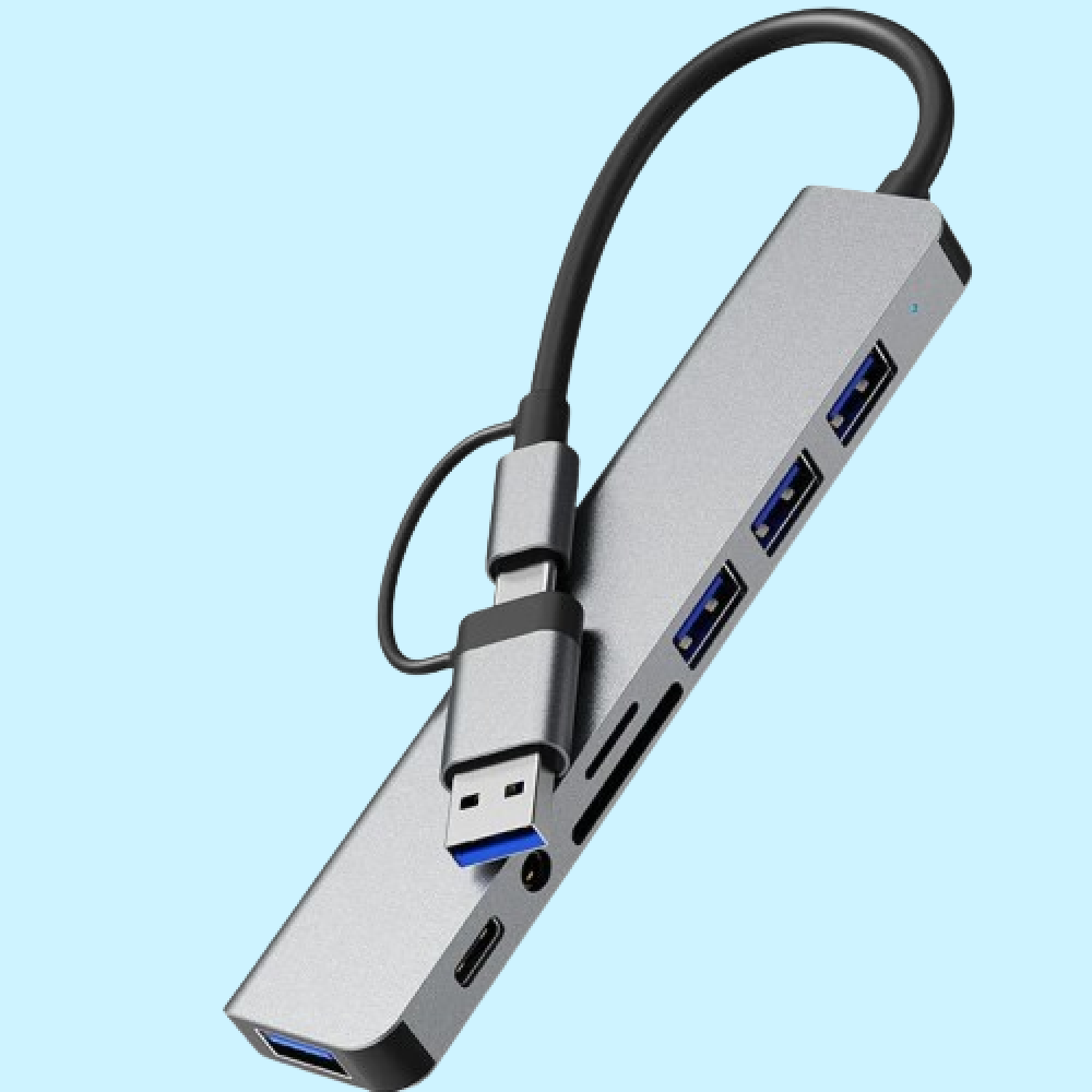 NexLink 8-Port USB & USB-C Multiport Adapter Converter | Lersk