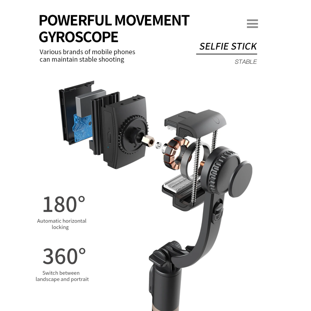 Nimora telefon gimbal stabilisator tripod og selfie-stick | Lersk