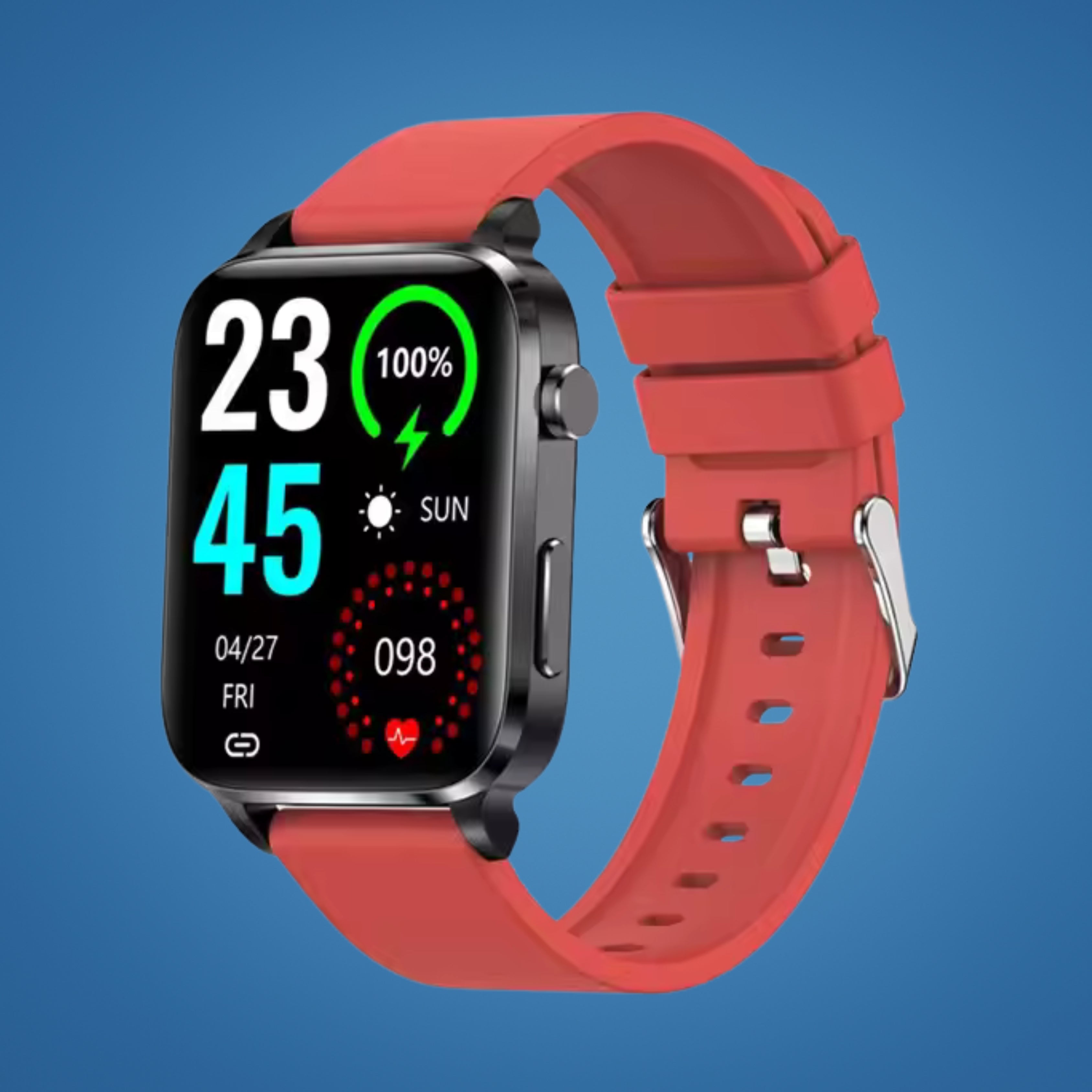 GlucoWell Nicht-invasive Diabetes-Smartwatch mit Blutzuckermonitor und HD-Display für schmerzfreies Glukose-Tracking bei Erwachsenen | Lersk