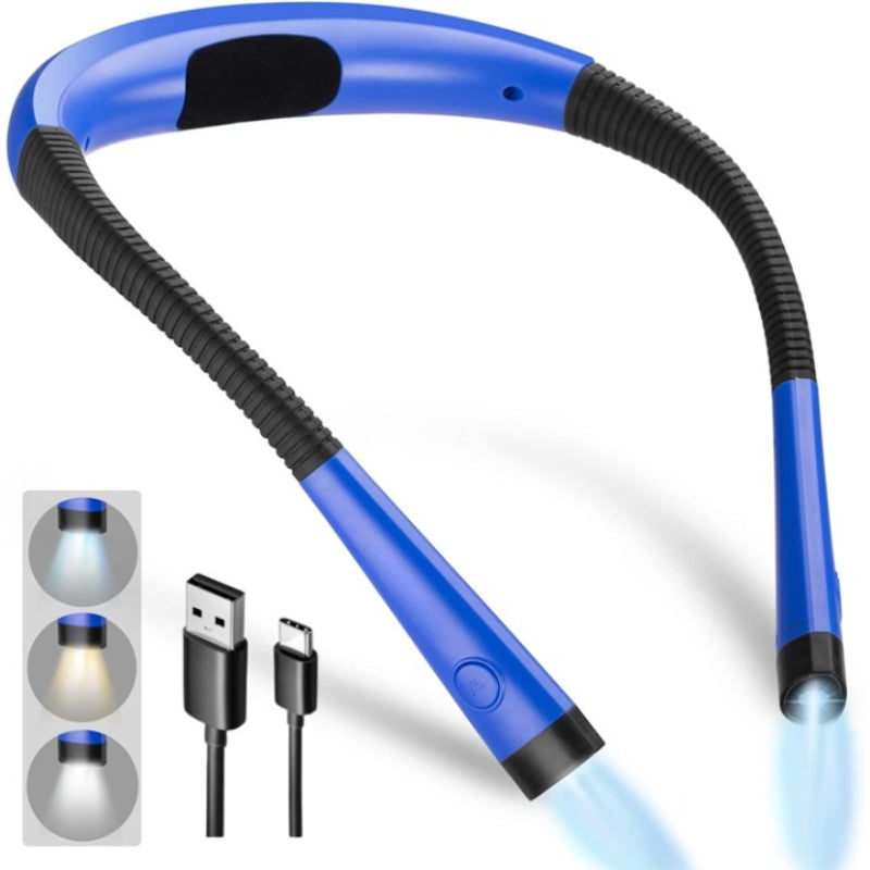 Ergonomisk læselampe med batteri Justerbar LED-halslampe Læselampe ergonomisk | Lersk