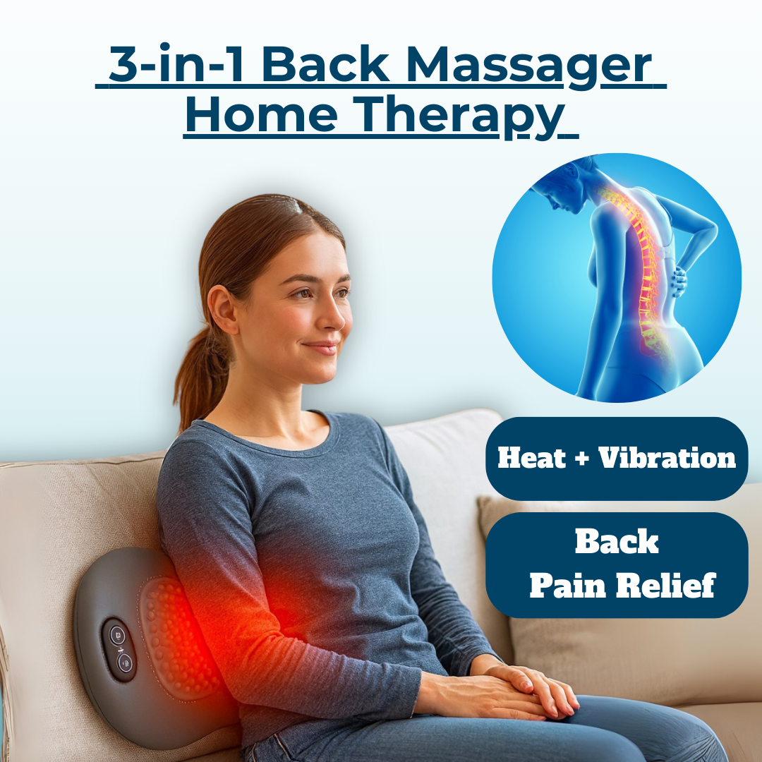 LuminaBack 3-in-1 Heated Vibration Massager For Sciatica | Lersk
