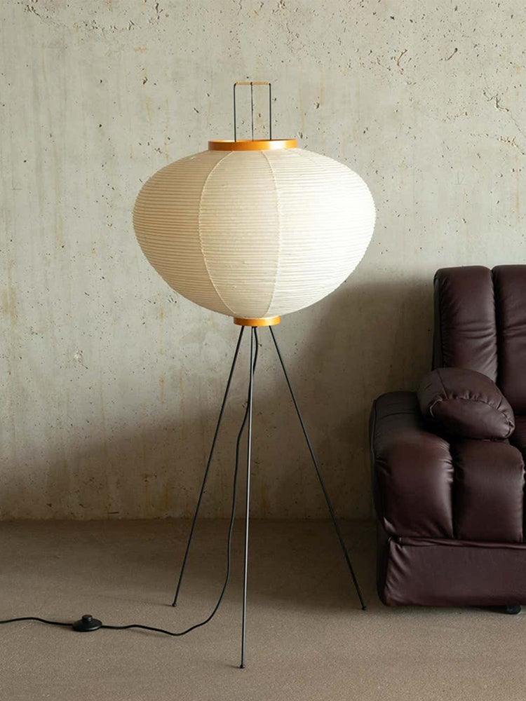 Kazumi Rice Paper Floor Lamp by Petprovac Soft Ambient Glow | Lersk