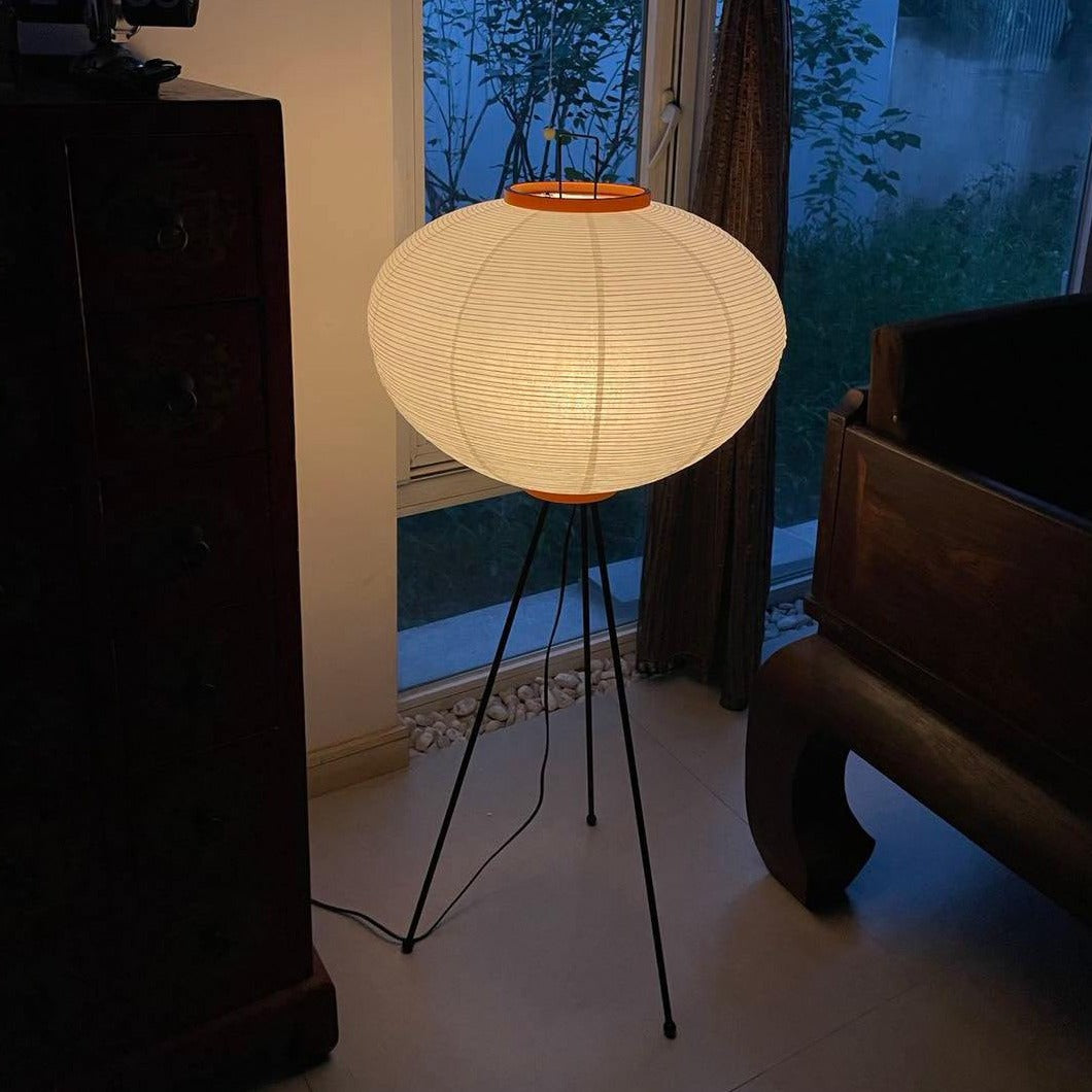 Hikaru Rispapir Gulvlampe Blødt Stemningslys Minimalistisk | Lersk