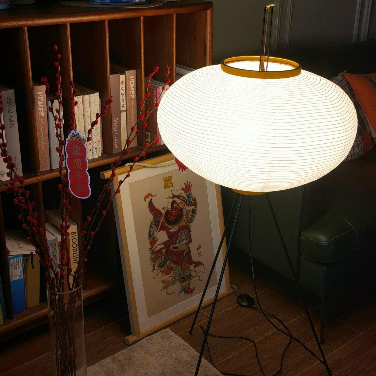 Kazumi Rice Paper Floor Lamp by Petprovac Soft Ambient Glow | Lersk