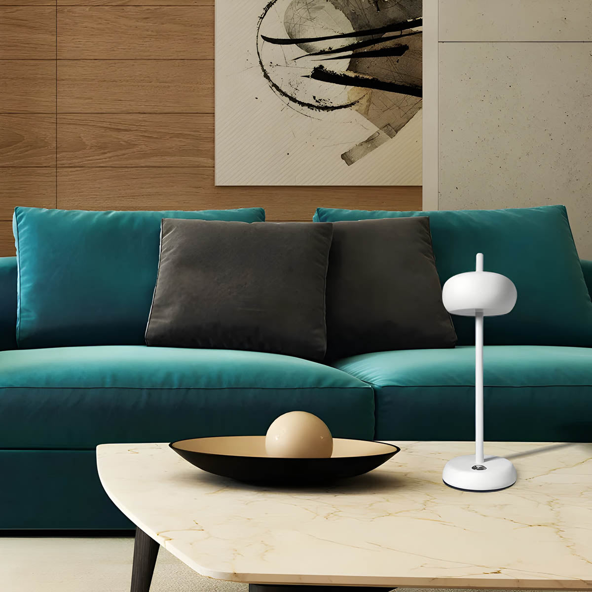 NexaLite Stolní lampa, moderní, elegantní a současný lesk