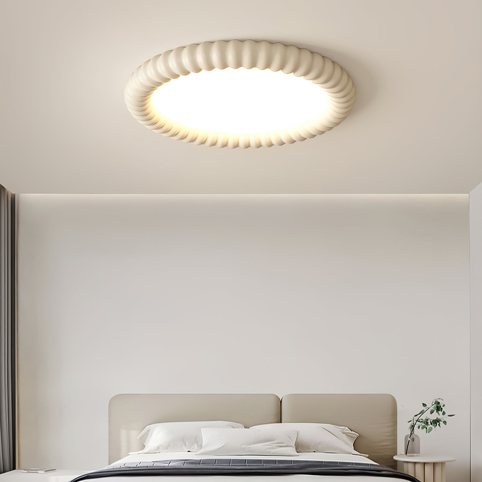 AeroLume Halo Ceiling Light Modern Round Fixture Soft Glow | Lersk