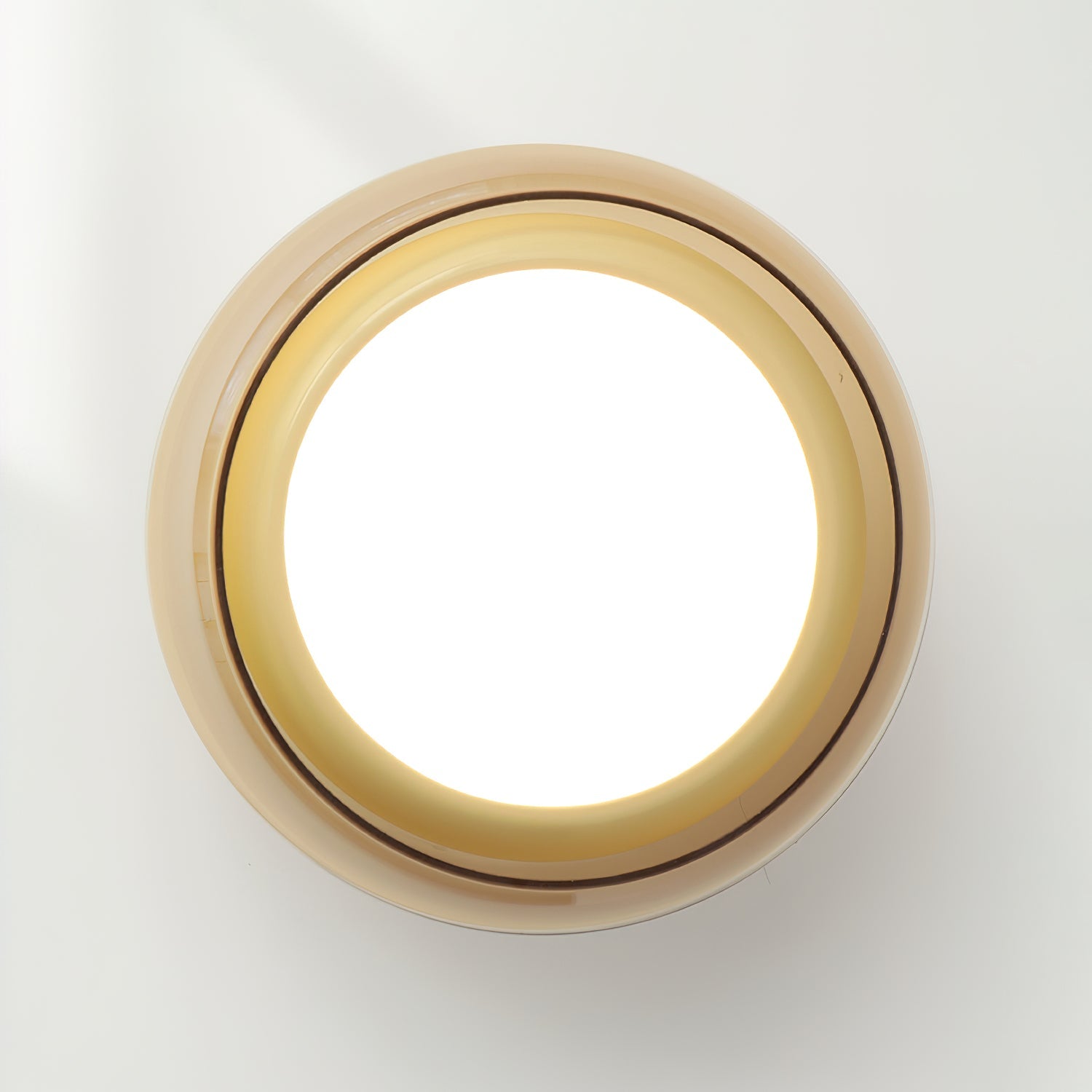 LumaNova Retro Glass Flush Mount Light Cognac Red Band | Lersk